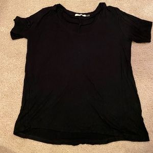 Black V-Neck/High Neck Top